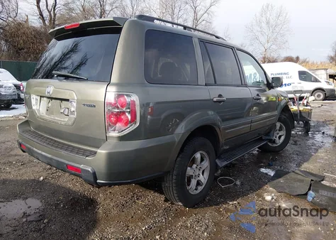 2007 Honda Pilot Ex-L from USA, damaged, VIN 2HKYF18747H523740